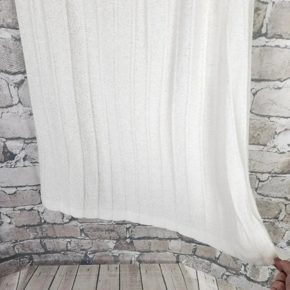 Vintage Sears Knit Midi Skirt Ivory Gathered Waist Size 16 Measures Smaller - Picture 9 of 10